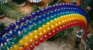 Rainbow Balloons for Corporate Events, Company Parties, Hotels, Conventions, Trade Shows, Special Events